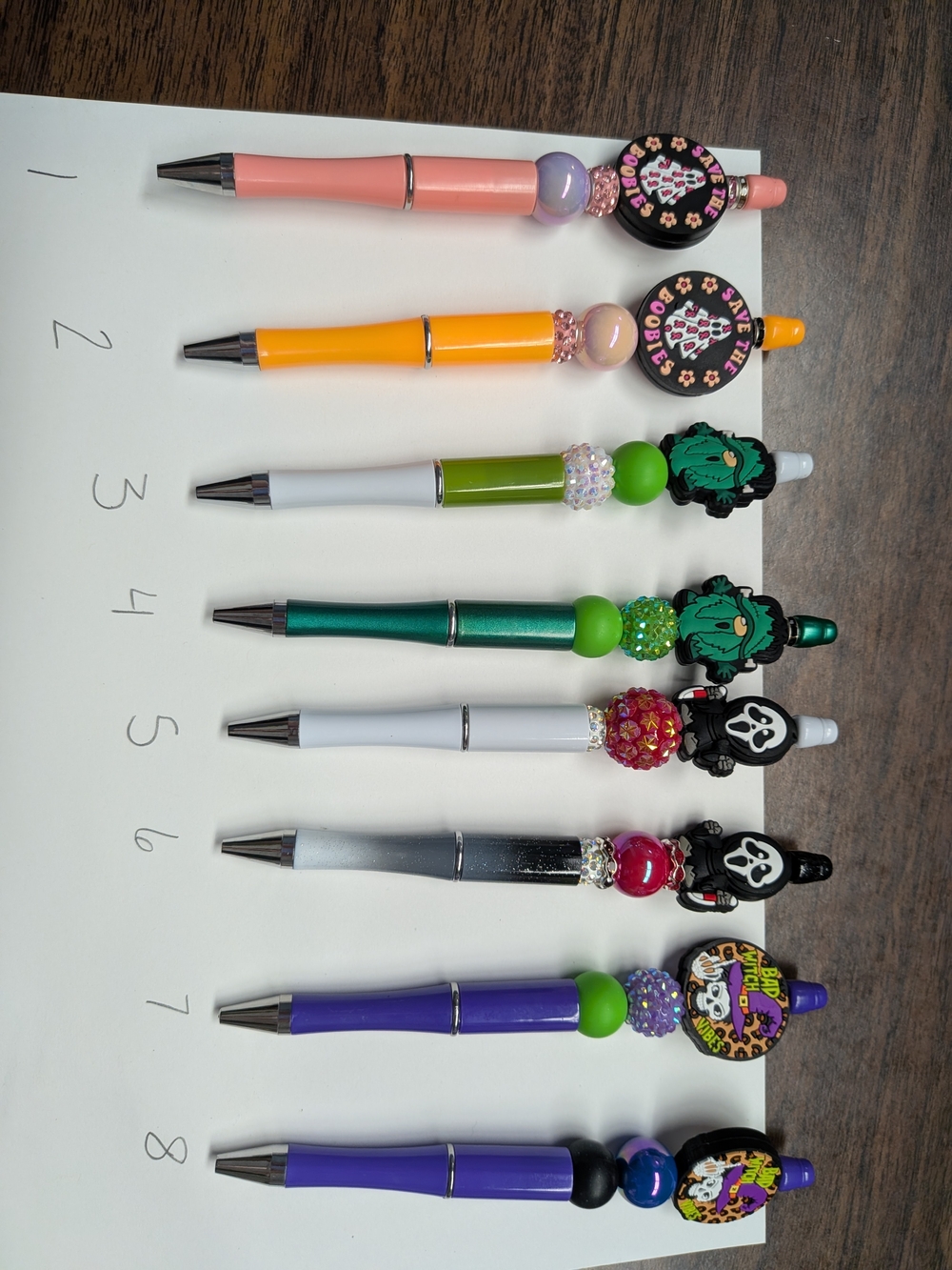 ✨ Spooky & Festive Custom Beaded Pens ✨